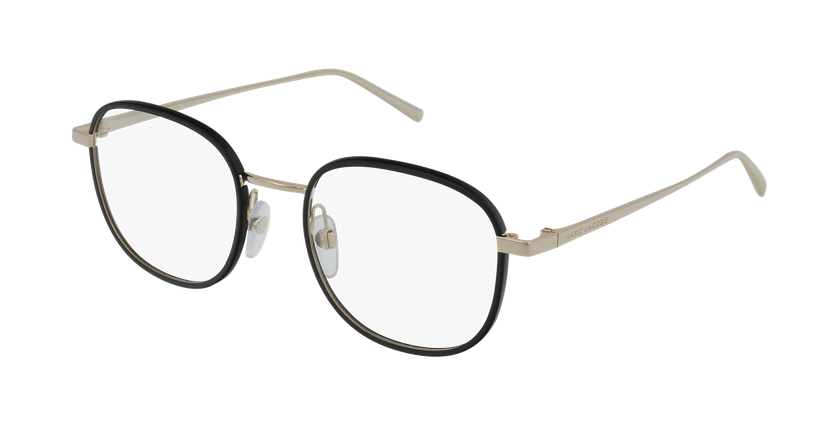 Lunettes de vue femme MARC 478 noir/dorée - Vue de 3/4