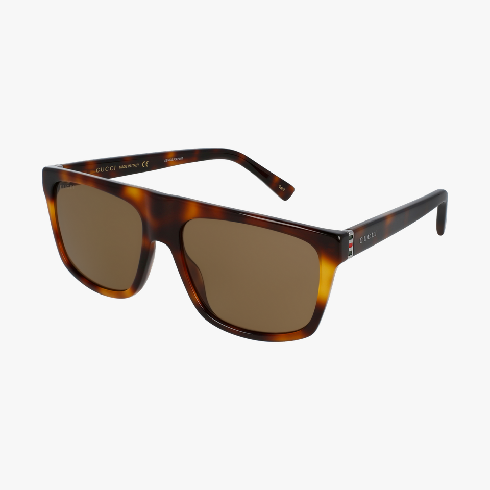 Lunettes de soleil homme GG0450S écaille - Vue de 3/4
