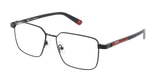 Lunettes de vue homme FERDINAND noir/rouge - Vue de face