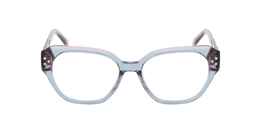 Lunettes de vue femme CARACTÈRES RAFFINÉE bleu/violet - Vue de face
