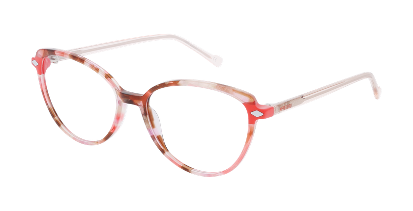 Lunettes de vue femme MAGIC280 écaille/rouge - Vue de face