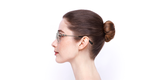 Lunettes de vue femme SK5458-H dorée/noir - Vue de côté