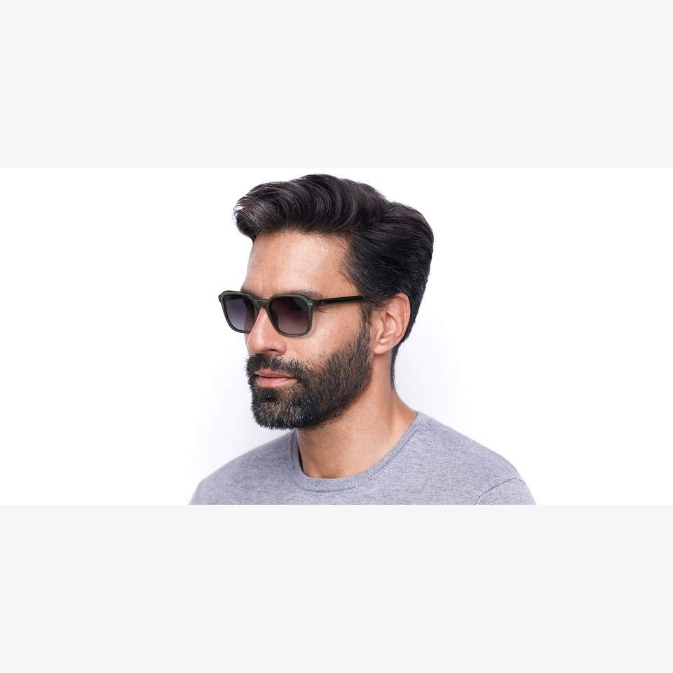 Lunettes de soleil homme ALISTAIR vert - Vue de face