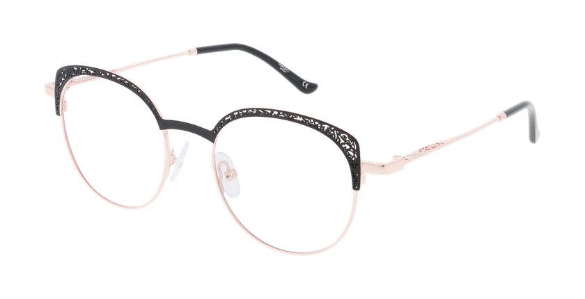 Lunettes de vue femme MAGIC293 noir/dorée - Vue de face