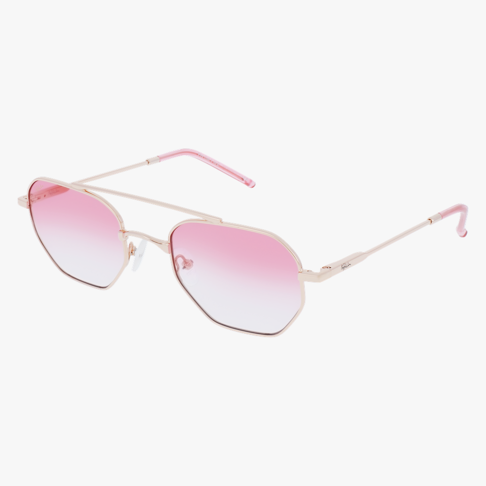 Lunettes de soleil CERVIN dorée/rose - Vue de face
