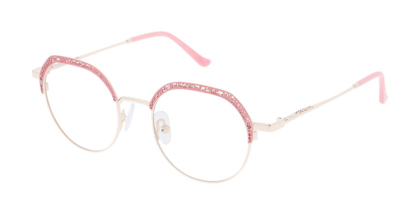 Lunettes de vue femme MAGIC292 rose/dorée - Vue de face