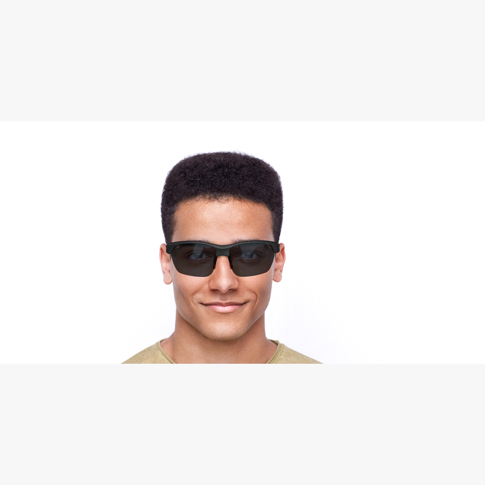 Lunettes de soleil LANGLEY POLARIZED noir/rouge - Vue de face
