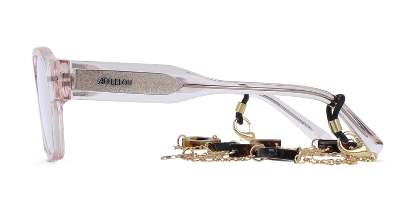 Lunettes de vue femme CARACTÈRES AUTHENTIQUE rose - Vue de face