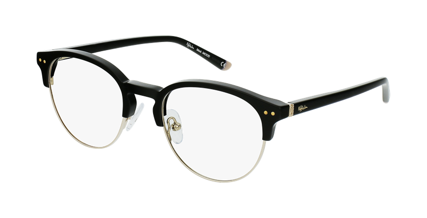 LUNETTES DE VUE enfant MOOD noir/doré - vue de 3/4