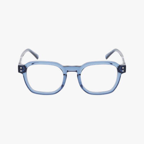 Lunettes de vue homme CARACTÈRES VOLONTAIRE bleu/violet Vue de face