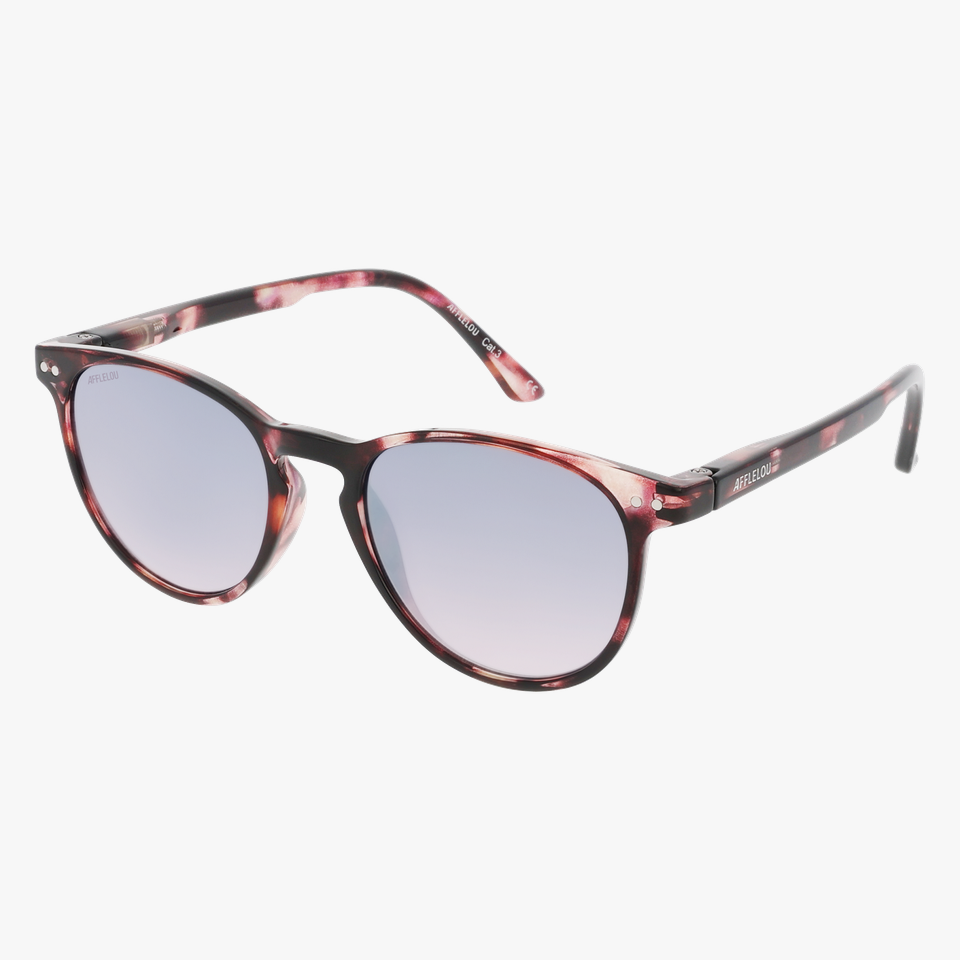 Lunettes de soleil enfant FELIZ écaille/rose - Vue de face