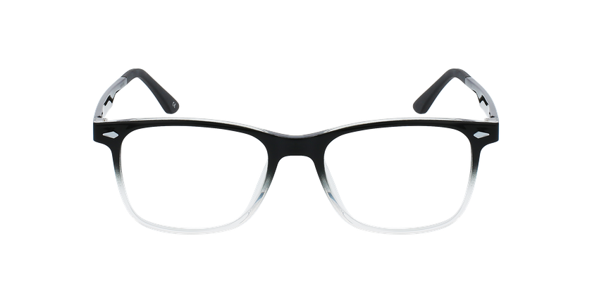 Lunettes de vue homme BASTIAN noir/blanc - Vue de face