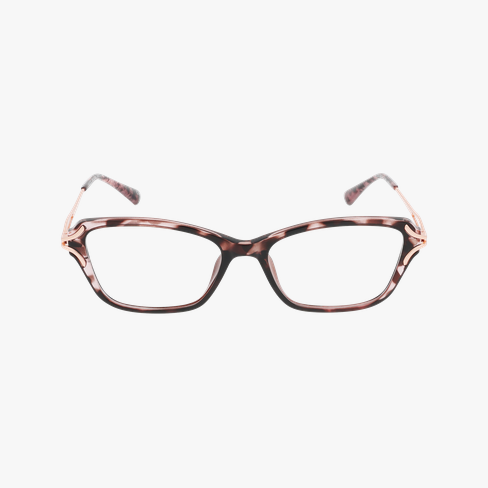 Lunettes de vue femme ELISE écaille/rose Vue de face