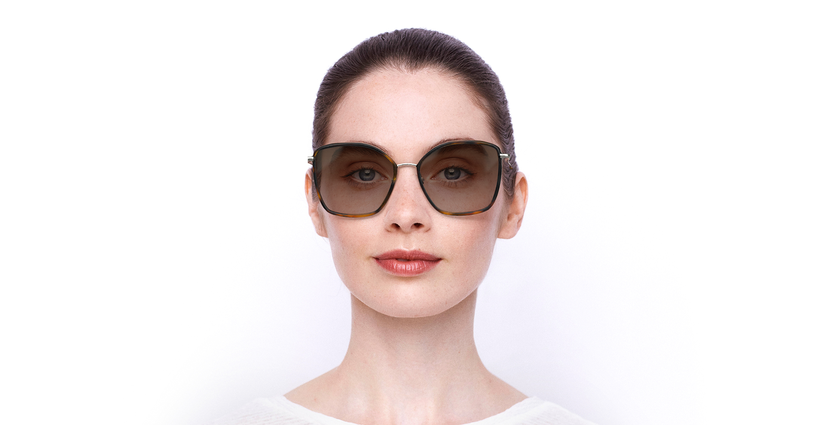 LUNETTES DE SOLEIL femme LO685S doré - Vue de face