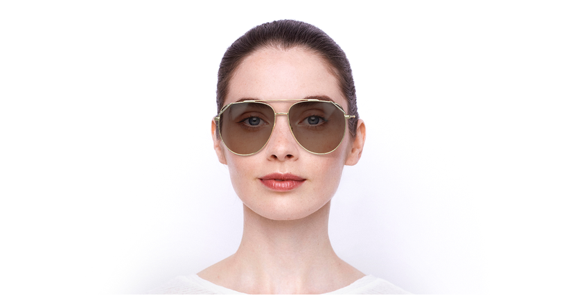 LUNETTES DE SOLEIL femme VB230S doré - Vue de face