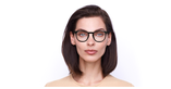 LUNETTES DE VUE femme LILA noir - Vue de face