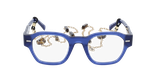 Lunettes de vue femme CARACTÈRES AUTHENTIQUE bleu/violet - Vue de face