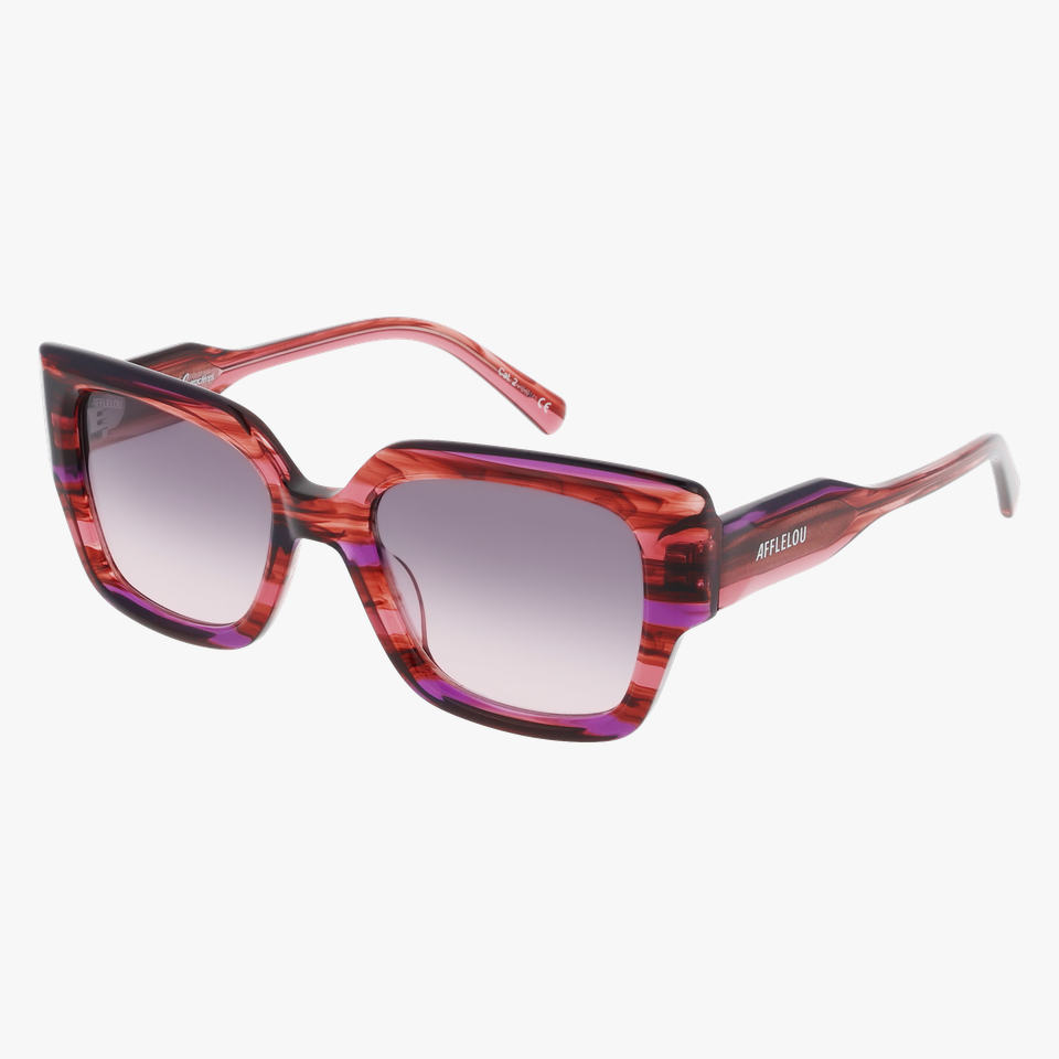 Lunettes de soleil femme DISTRAITE rose - Vue de face