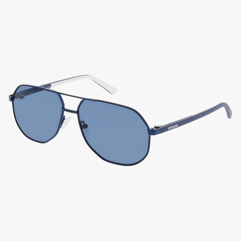 Lunettes de soleil homme WESTON POLARIZED bleu - Vue de face