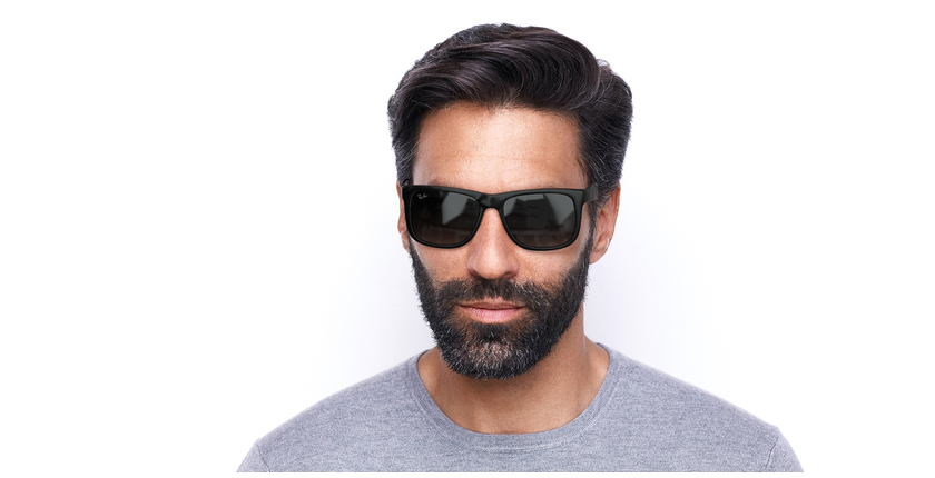 LUNETTES DE SOLEIL homme JUSTIN noir - Vue de face