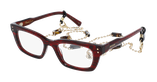 Lunettes de vue femme CARACTÈRES CRÉATIVE rouge marbré - Vue de face