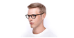 LUNETTES DE VUE FORTY anti-lumière bleue Noire noir/noir - vue de 3/4