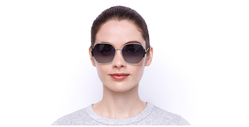 LUNETTES DE SOLEIL femme GALILEA doré/noir - Vue de face