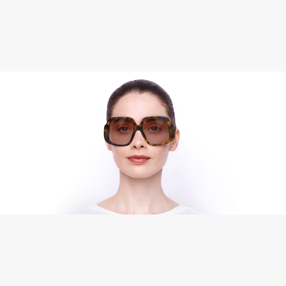 Lunettes de soleil femme LO709S écaille - Vue de face