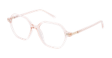 Lunettes de vue femme MAIWEN rose/dorée - Vue de face