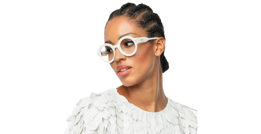 LUNETTES DE VUE femme PERSPICACE blanc - Vue de face
