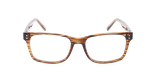 Lunettes de vue homme DANIEL marron - Vue de face