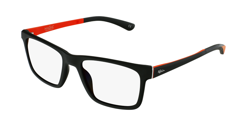 LUNETTES DE VUE enfant MAGIC 64 noir/orange - vue de 3/4