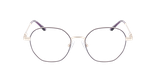 Lunettes de vue femme AMANDINE violet/dorée - Vue de face