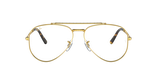 Lunettes de vue NEW AVIATOR dorée - Vue de face