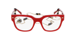 Lunettes de vue femme CARACTÈRES AUDACIEUSE rouge - Vue de face