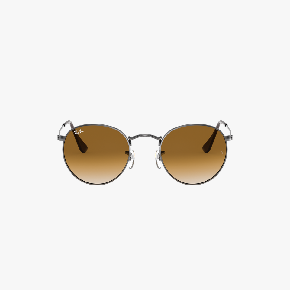 Lunettes de soleil homme ROUND METAL 0RB3447N gris - Vue de face