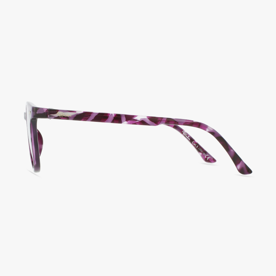 Lunettes de soleil enfant FELIZ écaille/violet - Vue de côté