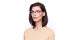 Lunettes de vue femme RZERO40 rose/dorée - Vue de face