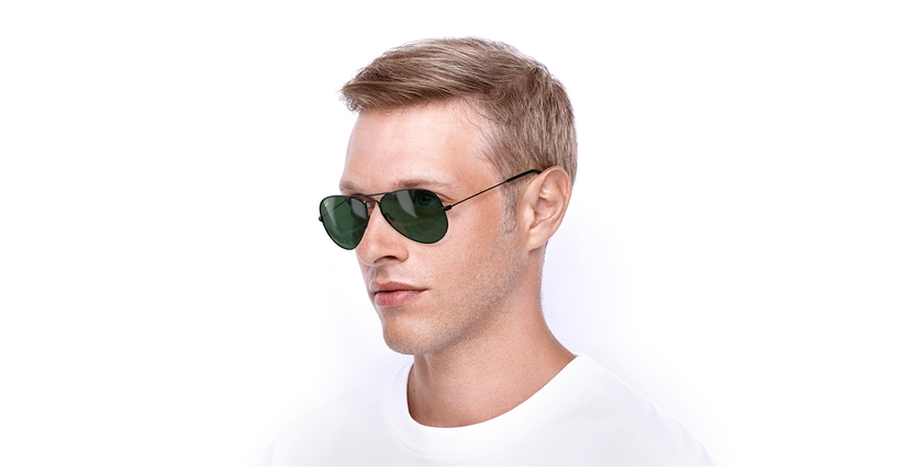 LUNETTES DE SOLEIL AVIATOR L gris - vue de 3/4