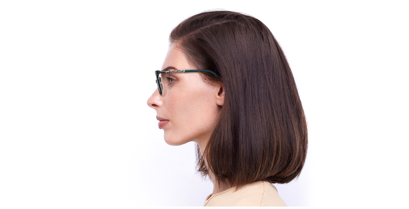 Lunettes de vue femme MAGIC256 vert/turquoise - Vue de face