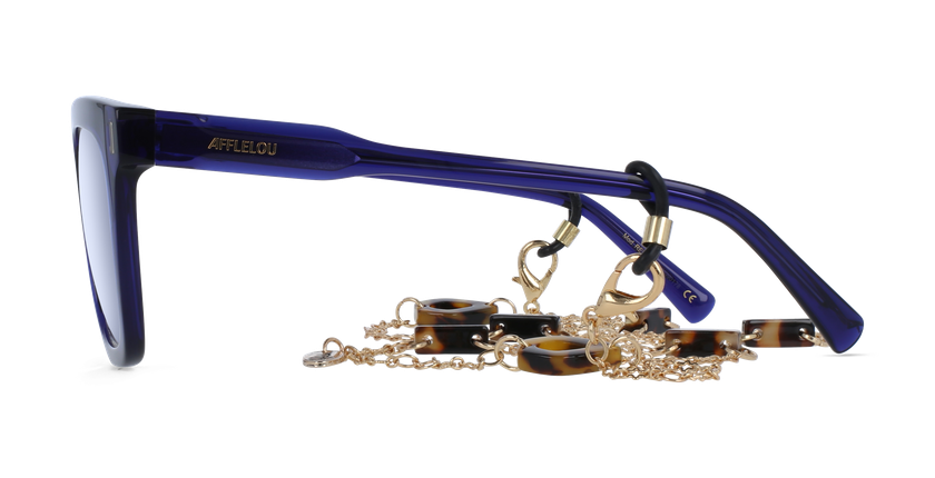 Lunettes de vue femme CARACTÈRES REVEUSE bleu - Vue de face