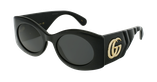 LUNETTES DE SOLEIL femme GG0810S noir - vue de 3/4