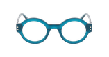 Lunettes de vue femme CARACTÈRES DIPLOMATE turquoise - Vue de face