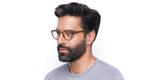 Lunettes de vue homme RZERO12 marron - Vue de 3/4