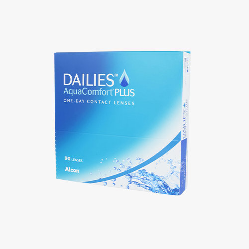 Lentilles de contact Dailies AquaComfort Plus 90L - Vue de face