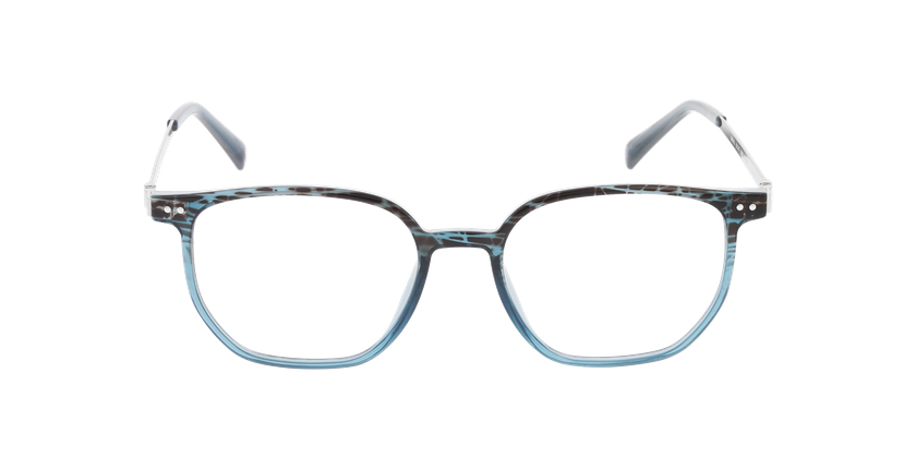 Lunettes de vue homme DARIUS bleu/argenté - Vue de face