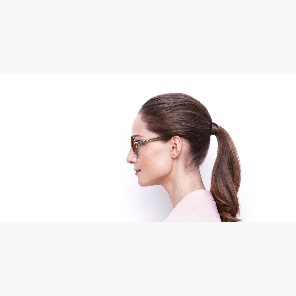 Lunettes de soleil femme SK0359-H dorée - Vue de côté