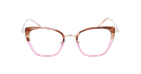 Lunettes de vue femme MAGIC219 écaille/rouge - Vue de face