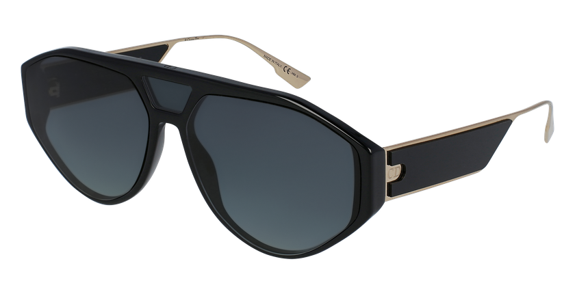 LUNETTES DE SOLEIL femme DIORCLAN1 noir/bleu - vue de 3/4