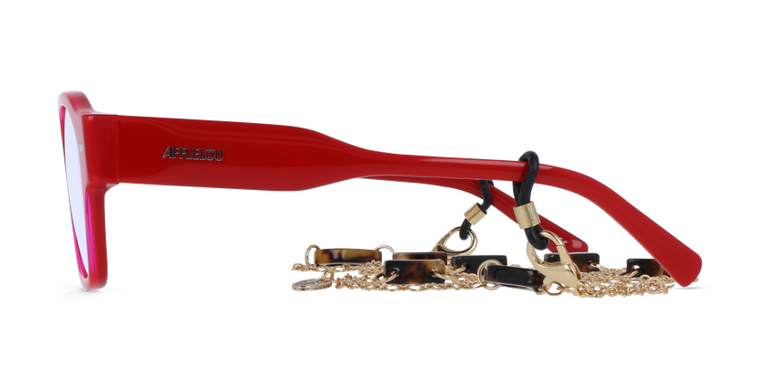 Lunettes de vue femme CARACTÈRES AUTHENTIQUE rouge - Vue de face